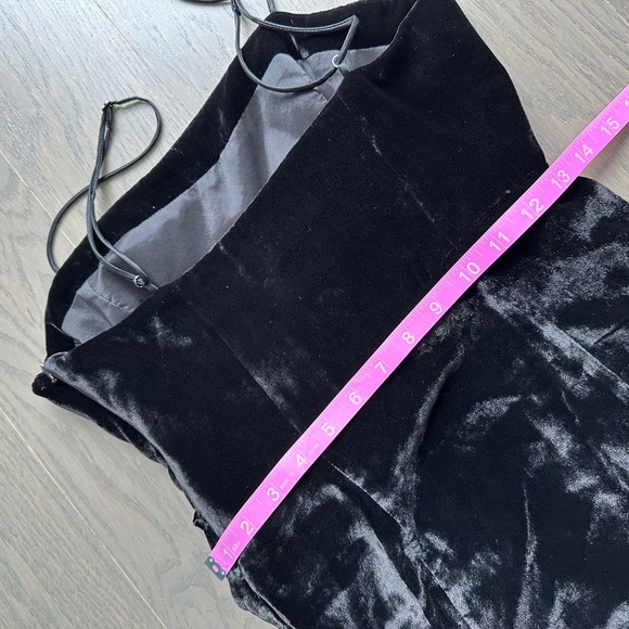 Cinq A Sept Velvet Kiki Dress Side Sash Tie Bow Mini Cocktail - Size 4 - Picture 8 of 9